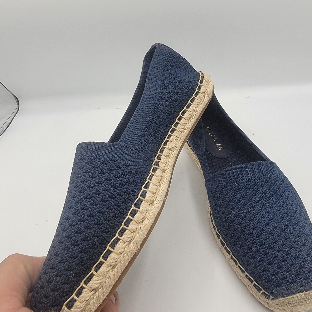 Cole Haan Navy Blue Espadrille Flats - Picture 5 of 11